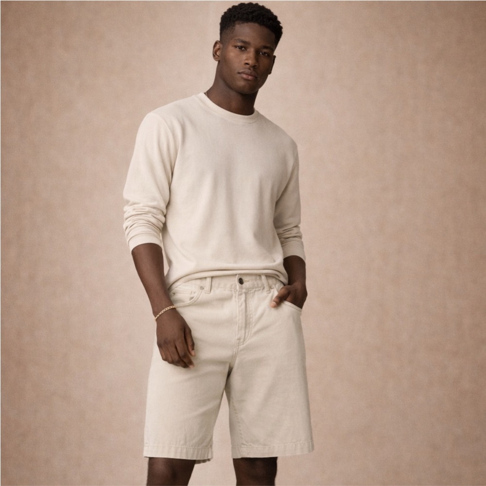 Puritan Men’s Khaki Shorts Size 32 Cotton Blend Classic Casual